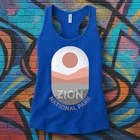 Vintage Retro Zion National Park Utah Arches Road Trip Tee Gift Womens Tank Top