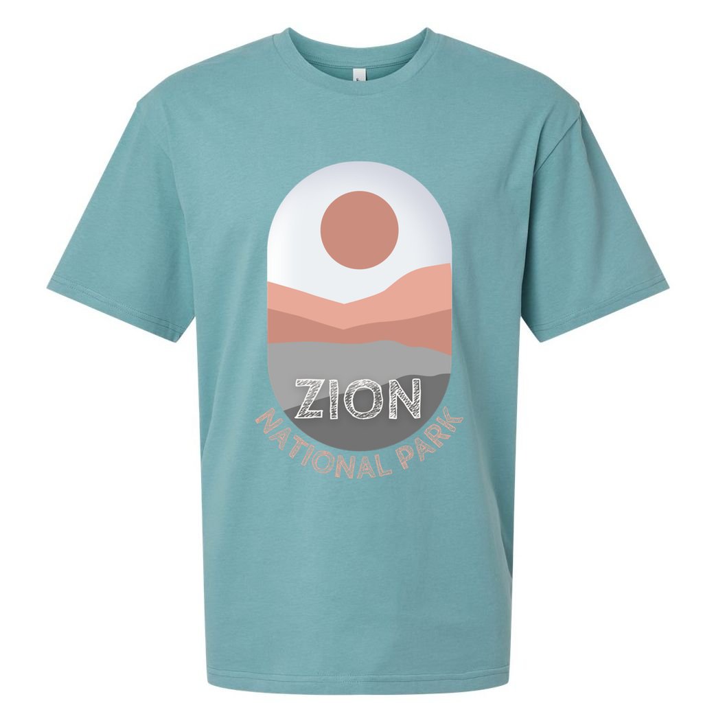 Vintage Retro Zion National Park Utah Arches Road Trip Tee Gift Sueded Cloud Jersey T-Shirt