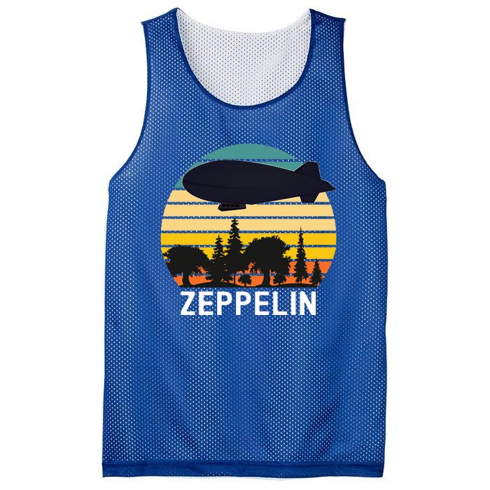 Vintage Retro Zeppelin  Dirigible Airship  Mesh Reversible Basketball Jersey Tank