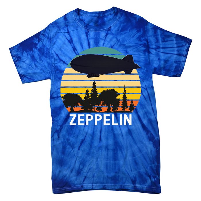 Vintage Retro Zeppelin  Dirigible Airship  Tie-Dye T-Shirt