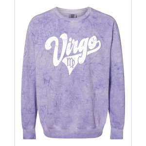 Virgo Retro Zodiac Astrology Horoscope Virgo Cool Gift Colorblast Crewneck Sweatshirt