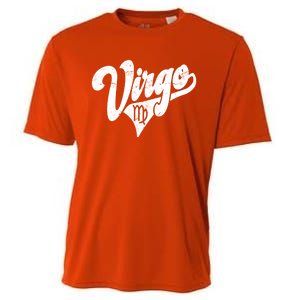 Virgo Retro Zodiac Astrology Horoscope Virgo Cool Gift Cooling Performance Crew T-Shirt