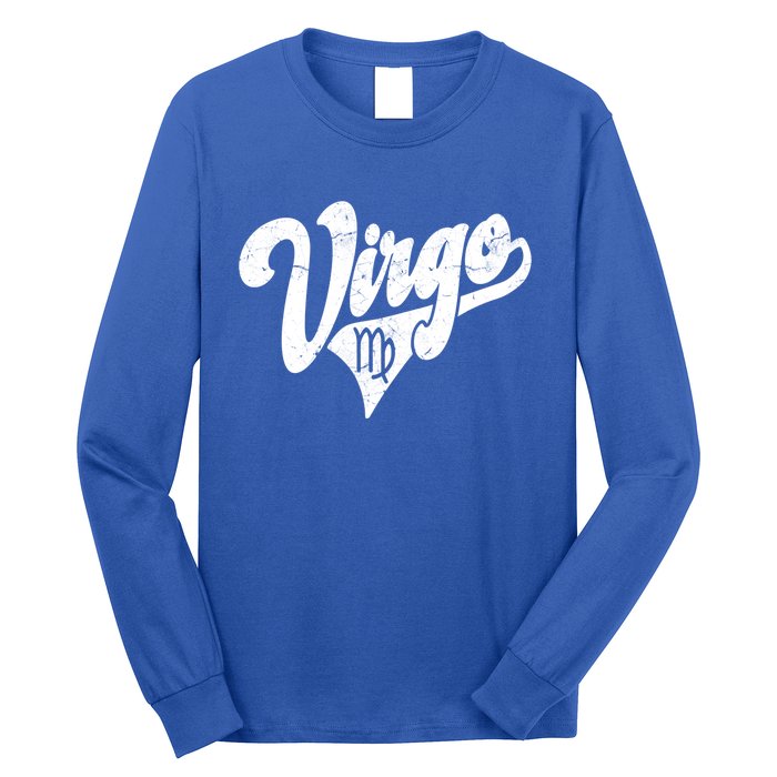 Virgo Retro Zodiac Astrology Horoscope Virgo Cool Gift Long Sleeve Shirt