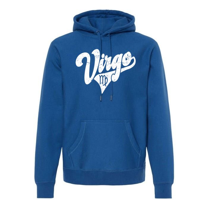 Virgo Retro Zodiac Astrology Horoscope Virgo Cool Gift Premium Hoodie