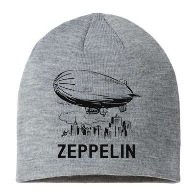 Vintage Retro Zeppelin Dirigible Airship Sketch Sustainable Beanie