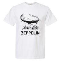 Vintage Retro Zeppelin Dirigible Airship Sketch Garment-Dyed Heavyweight T-Shirt