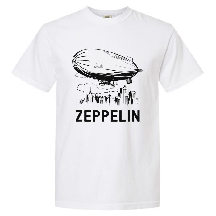 Vintage Retro Zeppelin Dirigible Airship Sketch Garment-Dyed Heavyweight T-Shirt