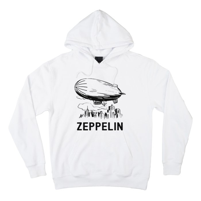 Vintage Retro Zeppelin Dirigible Airship Sketch Hoodie