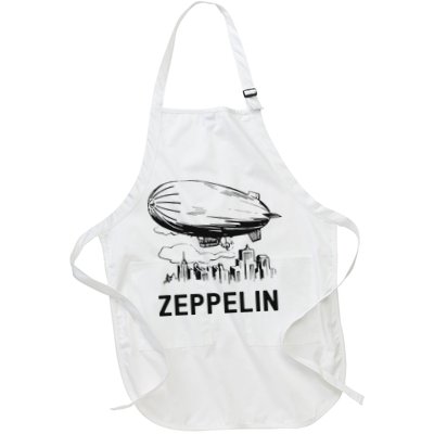 Vintage Retro Zeppelin Dirigible Airship Sketch Apron