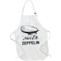 Vintage Retro Zeppelin Dirigible Airship Sketch Apron