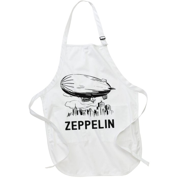 Vintage Retro Zeppelin Dirigible Airship Sketch Apron