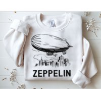 Vintage Retro Zeppelin Dirigible Airship Sketch Sweatshirt
