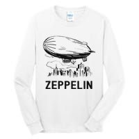 Vintage Retro Zeppelin Dirigible Airship Sketch Tall Long Sleeve T-Shirt