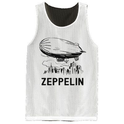 Vintage Retro Zeppelin Dirigible Airship Sketch Mesh Reversible Basketball Jersey Tank