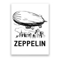 Vintage Retro Zeppelin Dirigible Airship Sketch Poster