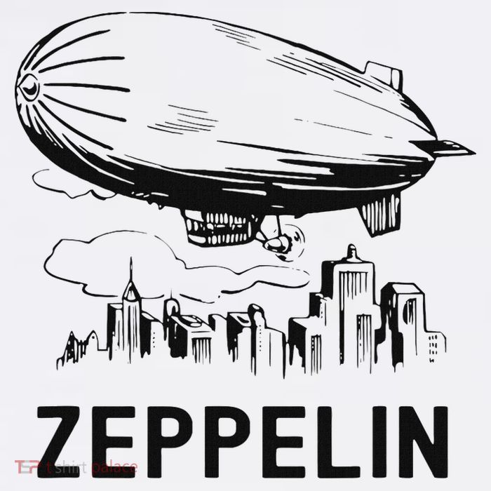 Vintage Retro Zeppelin Dirigible Airship Sketch Poster