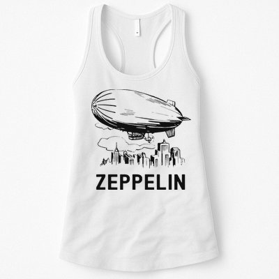 Vintage Retro Zeppelin Dirigible Airship Sketch Womens Tank Top