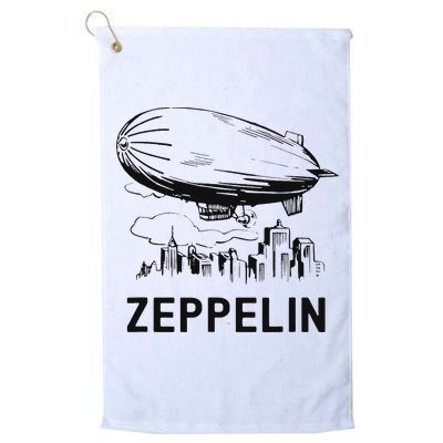 Vintage Retro Zeppelin Dirigible Airship Sketch Golf Towel