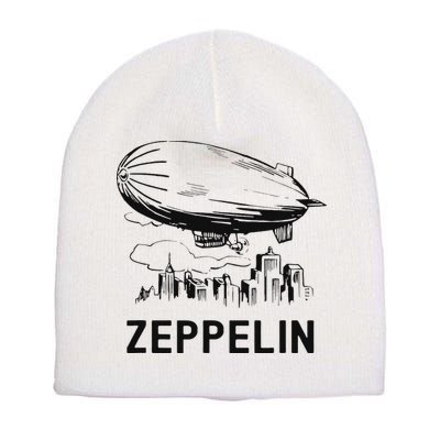 Vintage Retro Zeppelin Dirigible Airship Sketch Short Acrylic Beanie