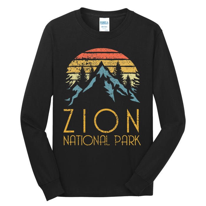 Vintage Retro Zion National Park Utah Tall Long Sleeve T-Shirt