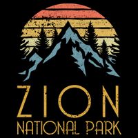 Vintage Retro Zion National Park Utah Funny Gift Backpack