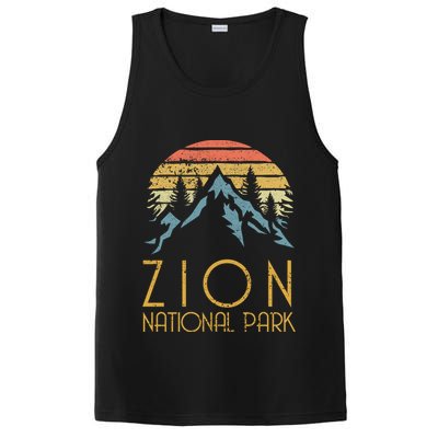 Vintage Retro Zion National Park Utah Funny Gift PosiCharge Competitor Tank