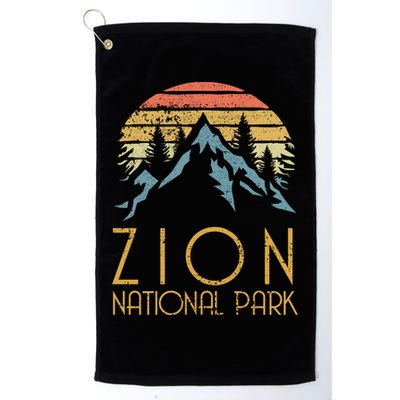 Vintage Retro Zion National Park Utah Funny Gift Golf Towel
