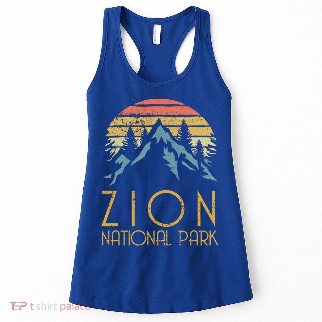 Vintage Retro Zion National Park Utah Funny Gift Womens Tank Top