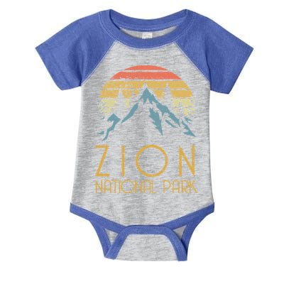 Vintage Retro Zion National Park Utah Funny Gift Infant Baby Jersey Bodysuit