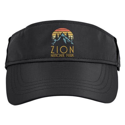 Vintage Retro Zion National Park Utah Sweagift Adult Drive Performance Visor