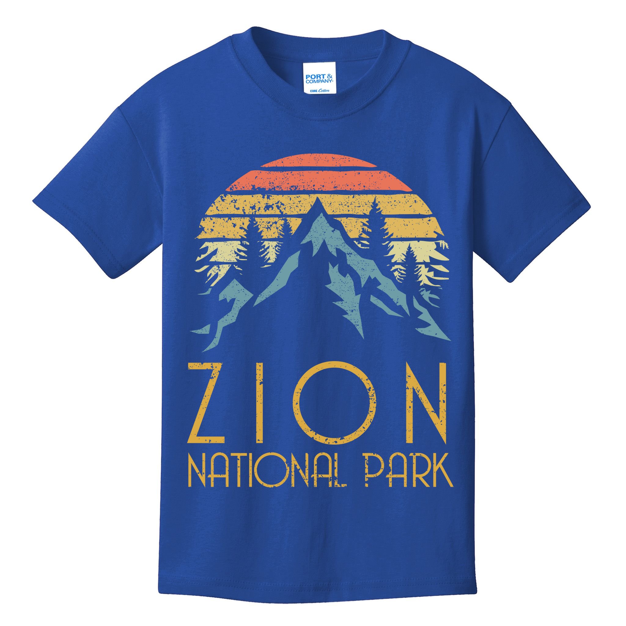 Vintage Retro Zion National Park Utah Sweagift Kids T-Shirt