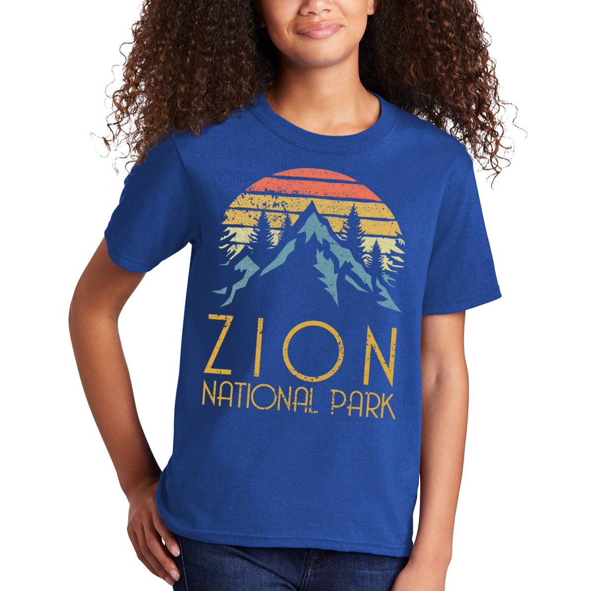 Vintage Retro Zion National Park Utah Sweagift Kids T-Shirt