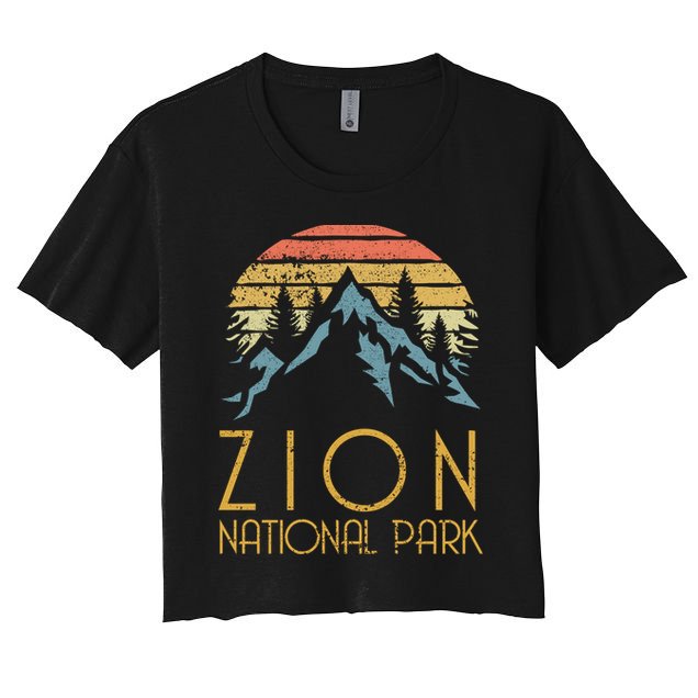 Vintage Retro Zion National Park Utah Gift Crop Top