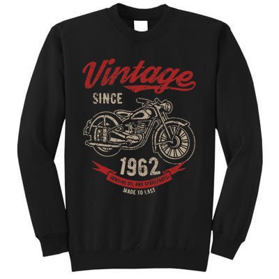 Vintage Since 1962 Birthday Gift Motorcycle Bike Sweatshirt