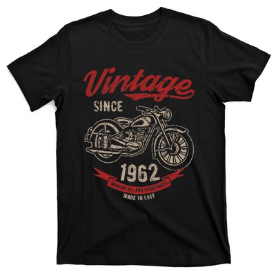 Vintage Since 1962 Birthday Gift Motorcycle Bike T-Shirt