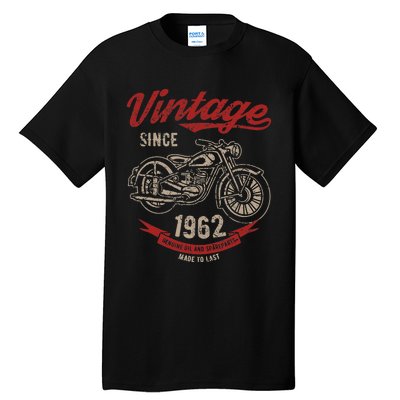 Vintage Since 1962 Birthday Gift Motorcycle Bike Tall T-Shirt