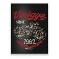 Vintage Since 1962 Birthday Gift Motorcycle Bike Poster