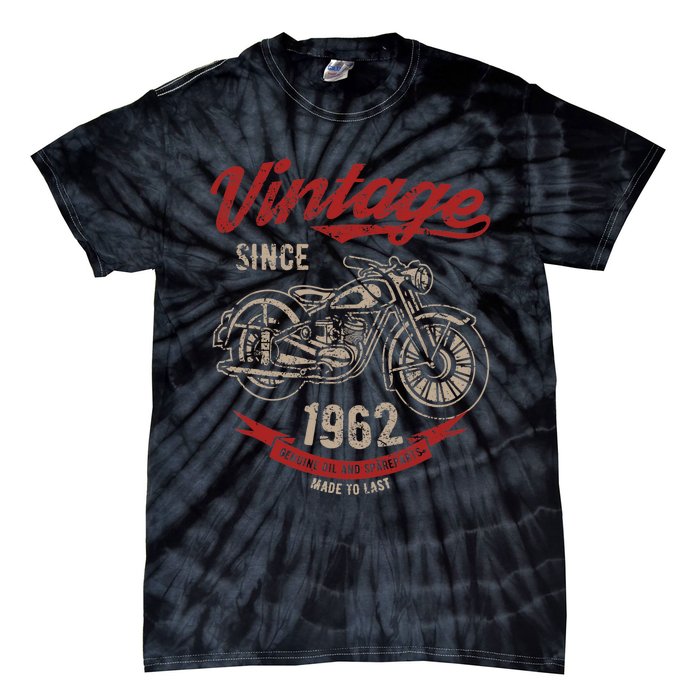 Vintage Since 1962 Birthday Gift Motorcycle Bike Tie-Dye T-Shirt