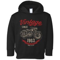 Vintage Since 1962 Birthday Gift Motorcycle Bike Toddler Hoodie