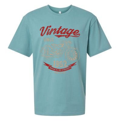 Vintage Since 1962 Birthday Gift Motorcycle Bike Sueded Cloud Jersey T-Shirt