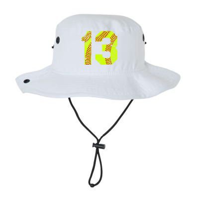 Vintage Softball 13 Jersey Number Gift Legacy Cool Fit Booney Bucket Hat