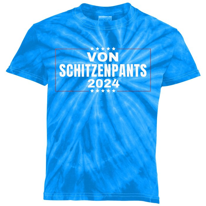 Von Shitzenpants 2024 Funny Trump Nickname Kids Tie-Dye T-Shirt