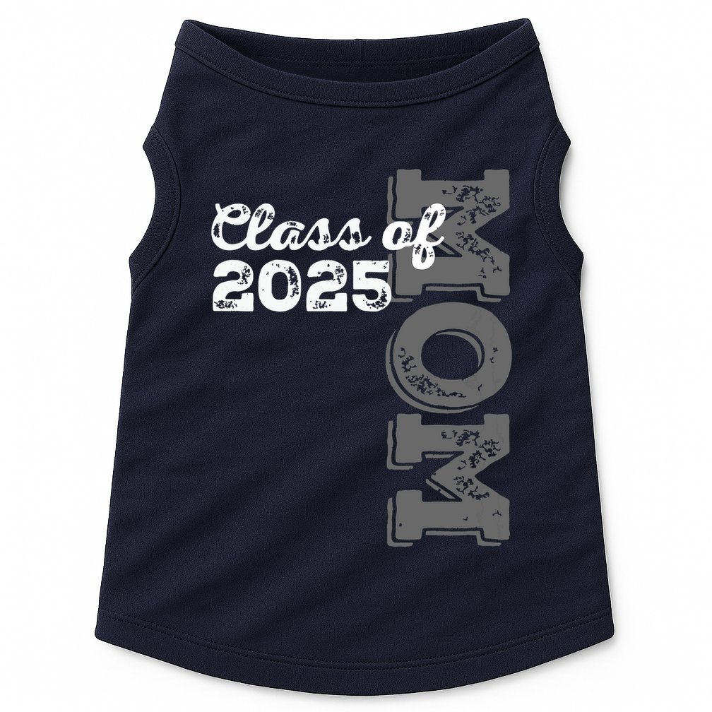 Vintage Senior 2025 Class Graduate Proud Mom Class Of 2025 Doggie Tank
