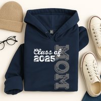 Vintage Senior 2025 Class Graduate Proud Mom Class Of 2025 Hoodie