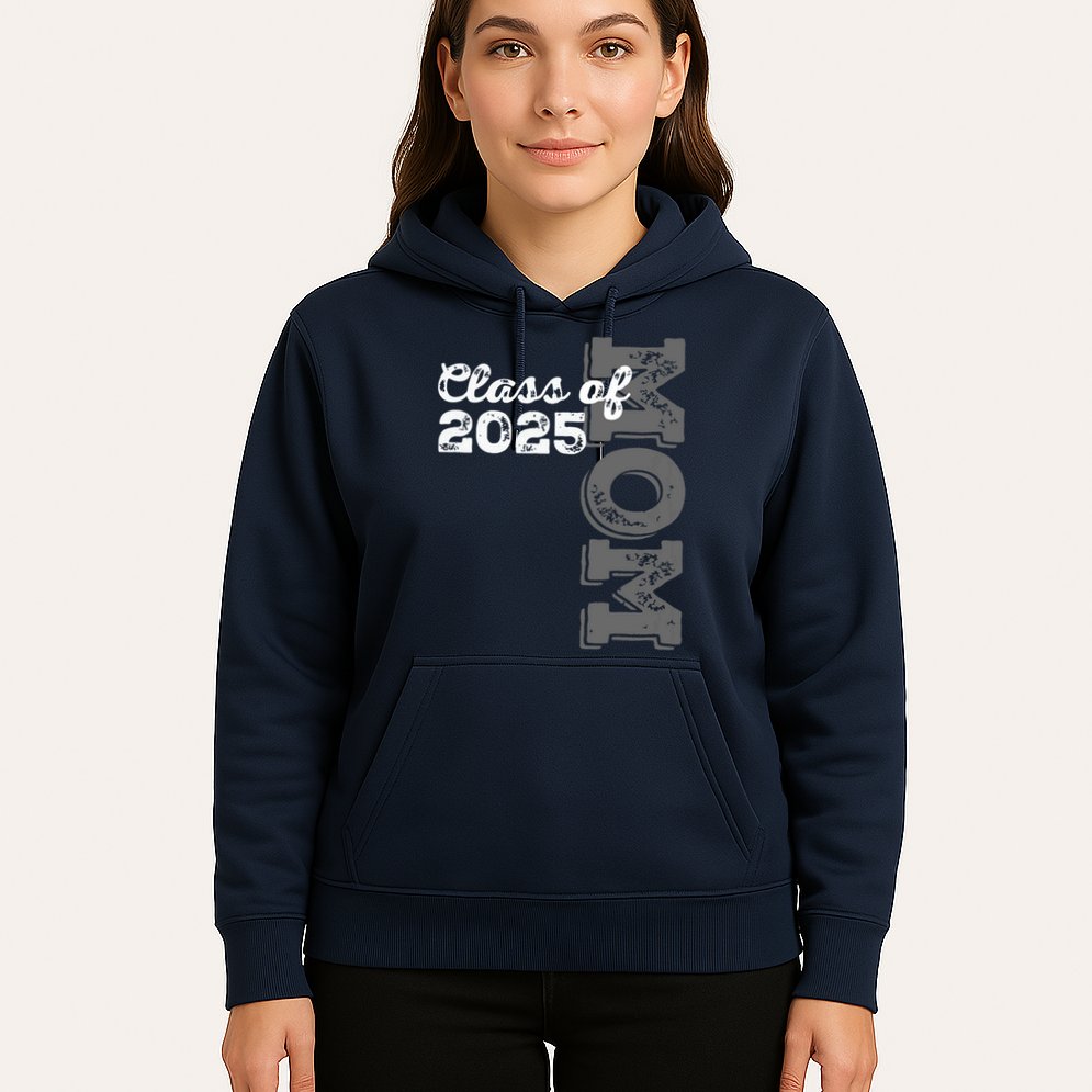 Vintage Senior 2025 Class Graduate Proud Mom Class Of 2025 Hoodie