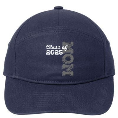 Vintage Senior 2025 Class Graduate Proud Mom Class Of 2025 7-Panel Snapback Hat