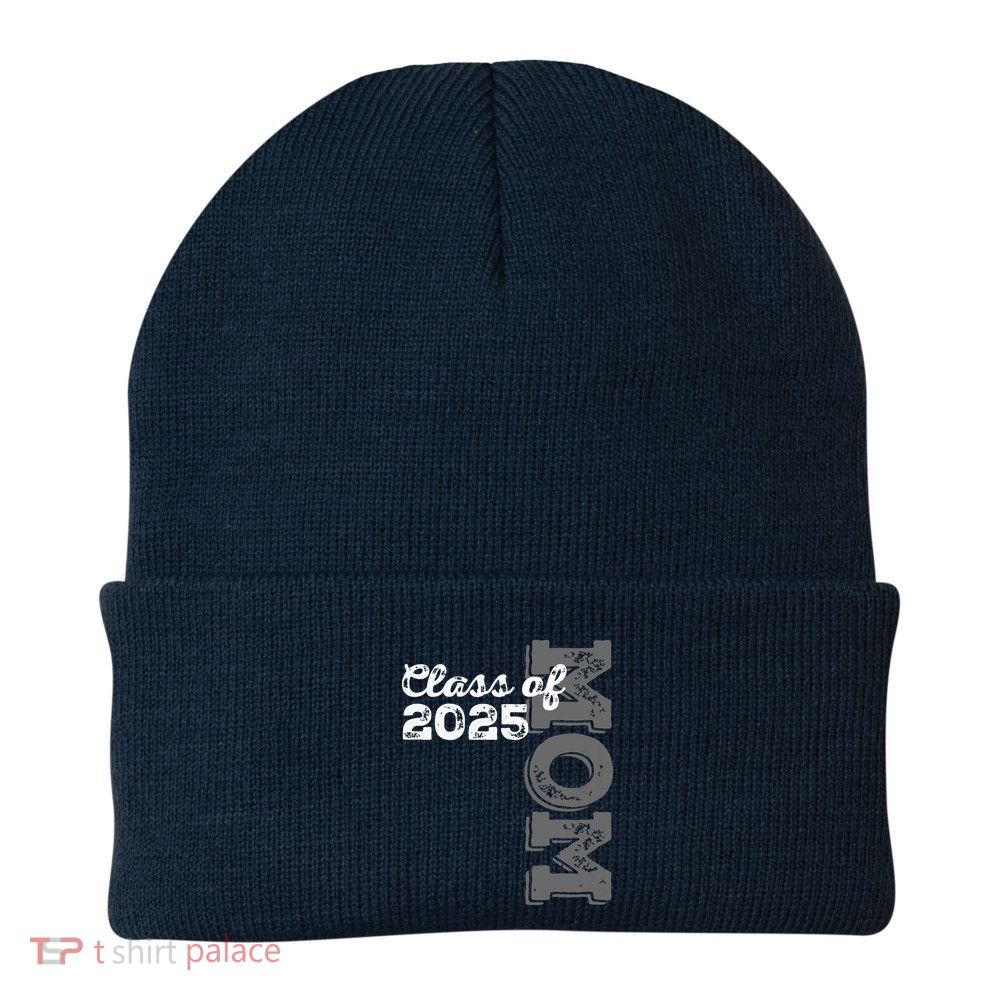Vintage Senior 2025 Class Graduate Proud Mom Class Of 2025 Beanie