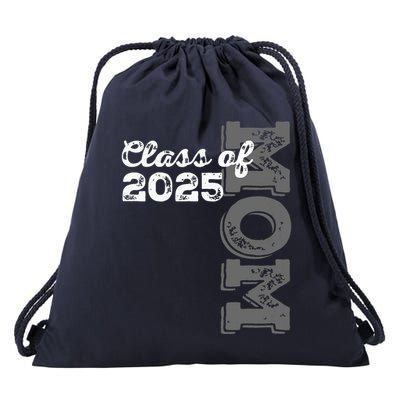 Vintage Senior 2025 Class Graduate Proud Mom Class Of 2025 Drawstring Bag