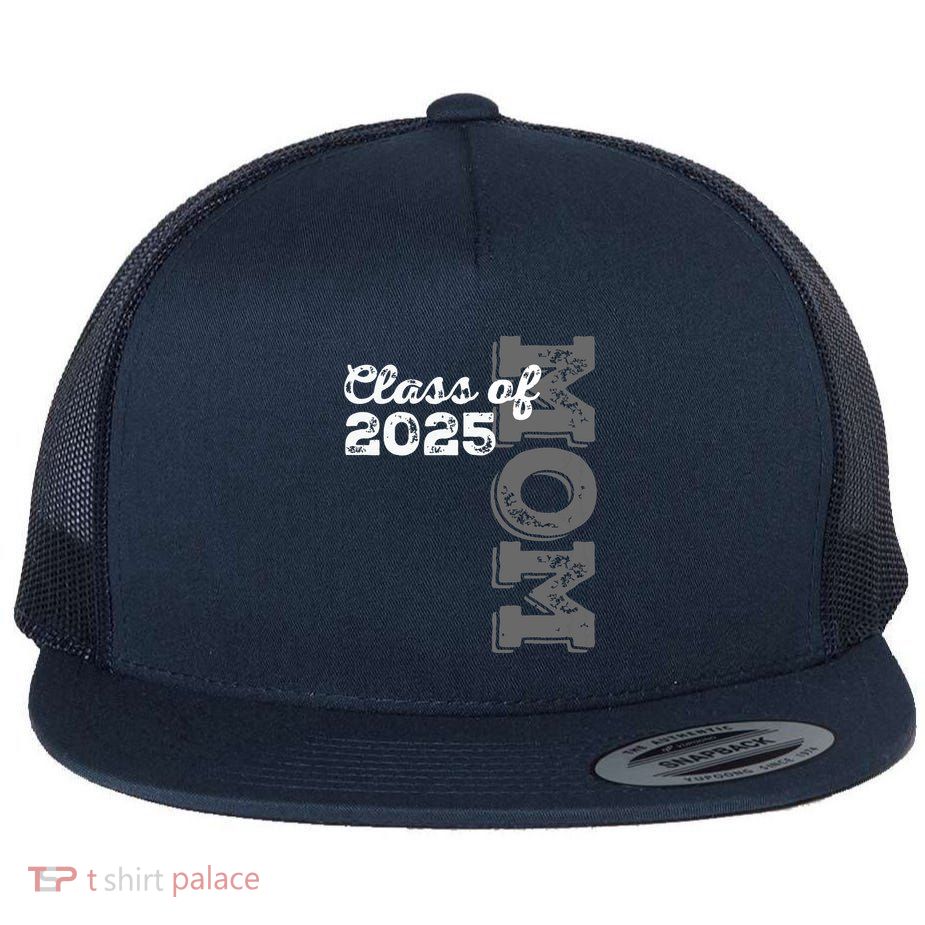 Vintage Senior 2025 Class Graduate Proud Mom Class Of 2025 Flatbill Hat