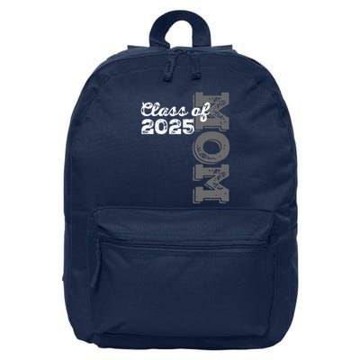 Vintage Senior 2025 Class Graduate Proud Mom Class Of 2025 16 in Basic Backpack